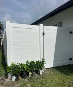 PVC gate installation in Sunrise, Florida