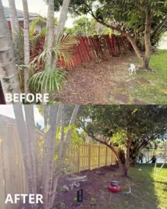 Privacy wood fence installation in Pembroke Pines, Florida