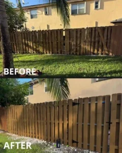 Wood fence installation in Pembroke Pines, Florida by American Depot Fence Contractors – providing durable and beautiful fencing for residential and commercial properties.