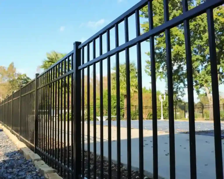 Black aluminum fence installation in Fort Lauderdale, Florida