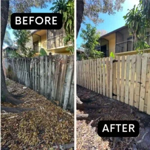 Wood fencing installation in North Miami, Florida by American Depot Fence Contractors – durable, secure, and stylish for residential and commercial properties.
