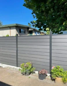 Composite fence installation in Fort Lauderdale FL by a fence company near me, featuring a modern privacy fence for backyard security in Broward County.