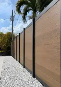 Composite fence replacement in Sunrise FL HOA community commercial project durable modern