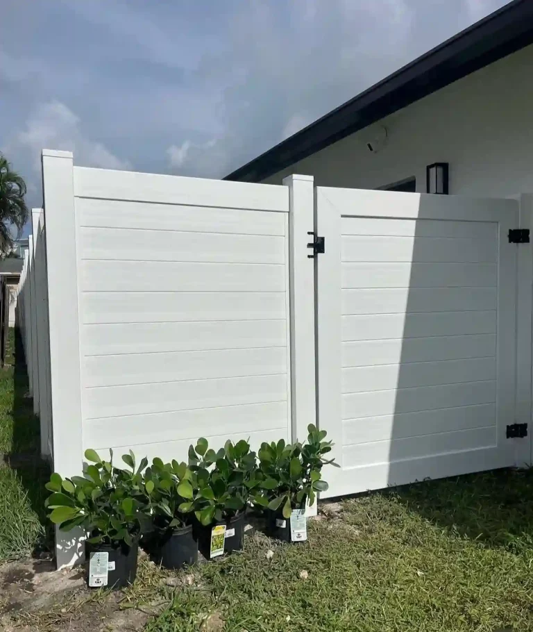 PVC gate installation in Sunrise, Florida